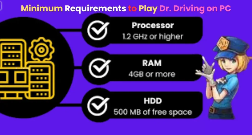 Minimum requirements to download dr driving game for PC