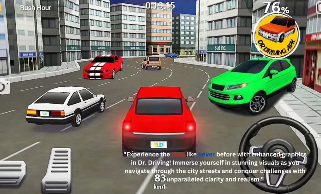 Features of Dr. Driving 2 Mod APK with enhanced graphics